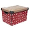 Simplify Storage Tote, 15-3/8 in L x 11-3/8 in W x 15-3/8 in H, Red, Polypropylene 9080-30 - alternate 1